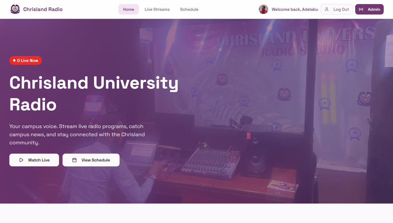 Chrisland Radio interface preview