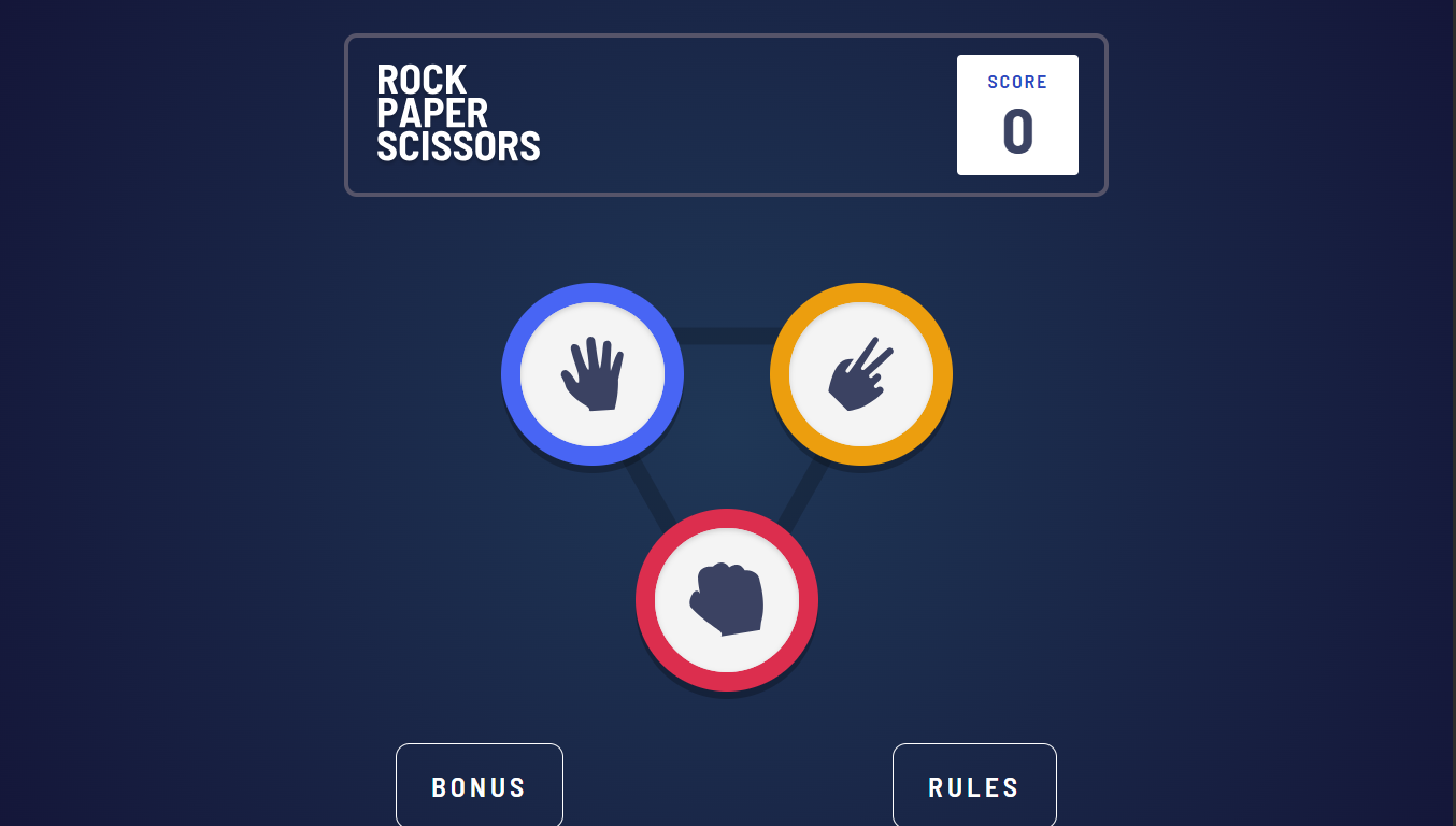 Rock Paper Scissors interface preview