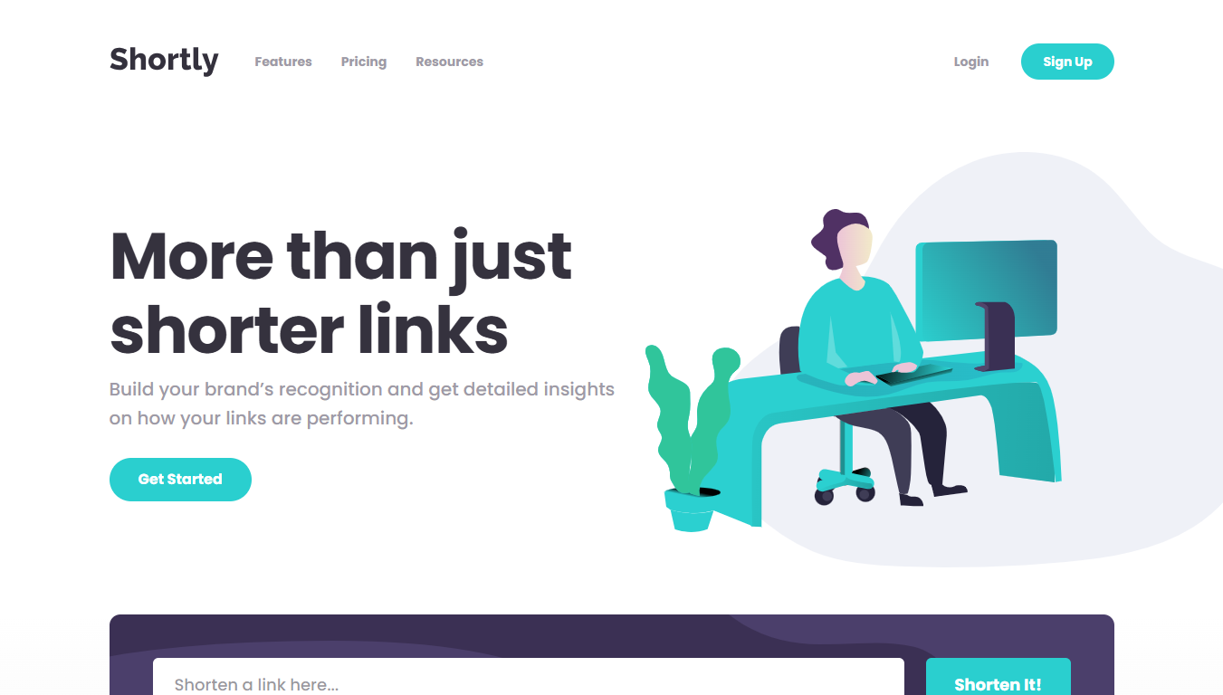URL Shortener interface preview
